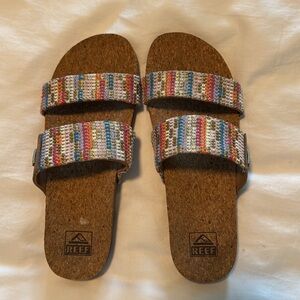 Reef Multicolor Slide Sandals size 9